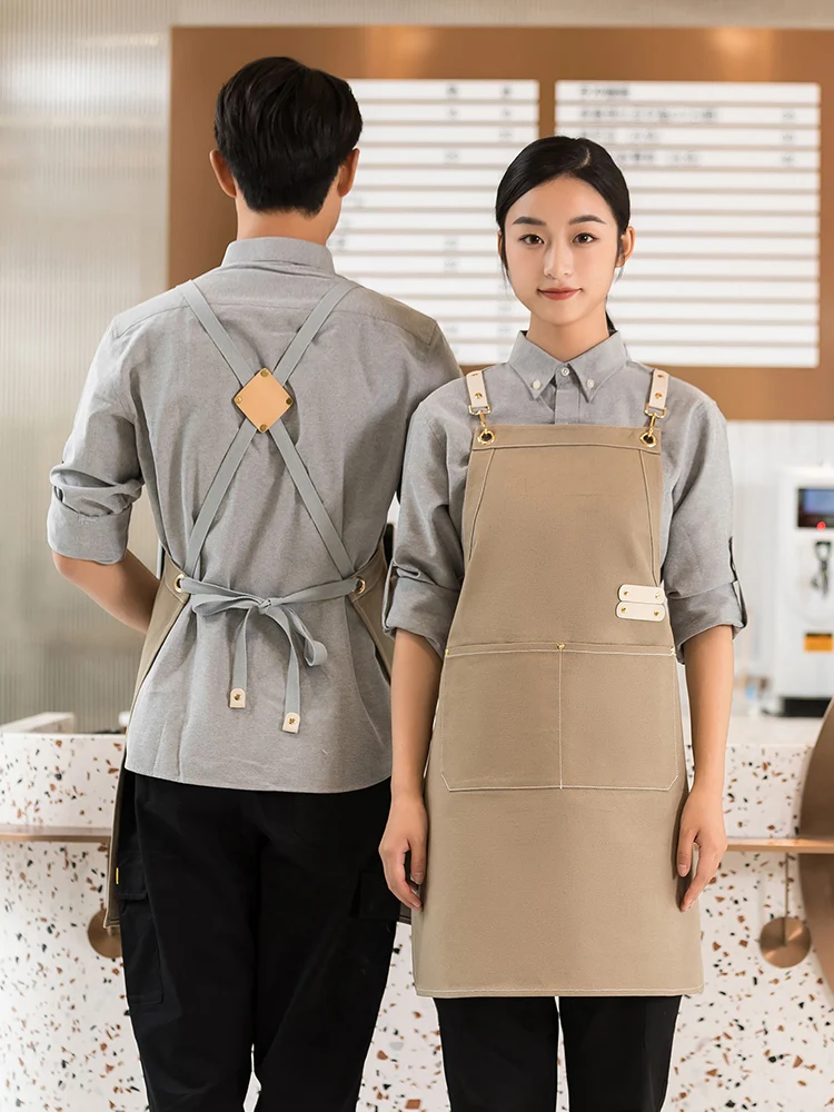 Apron For Men Cottonperfect For Restaurant Hotpot Bakery Coffee And Bartender Work Wear Universal Home Worker Clothes Restaurant