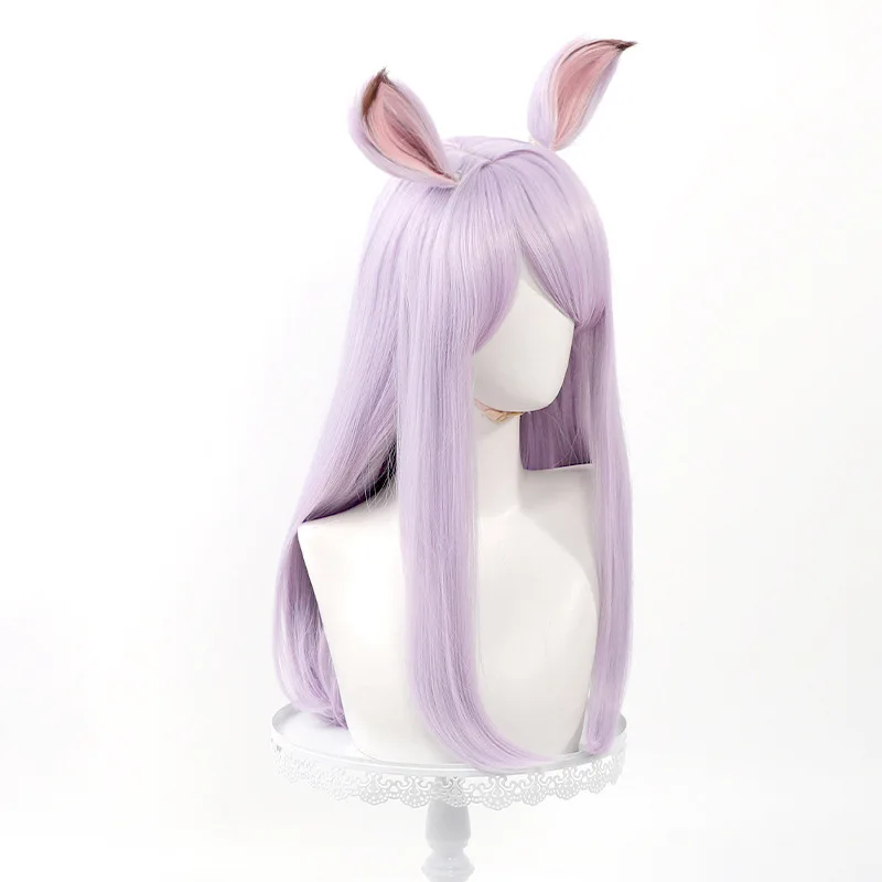 Game Pretty Derby McQueen Cosplay Wig Great Actor Long Wig Ear and Tail For Comicon Hallowmas Party Adult Women Men