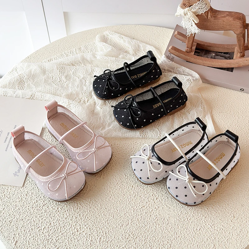 

Детские летние сандалии 2026 с сетчатым верхом и бантом, дышащие, с мягкой подошвой, размеры 21-35