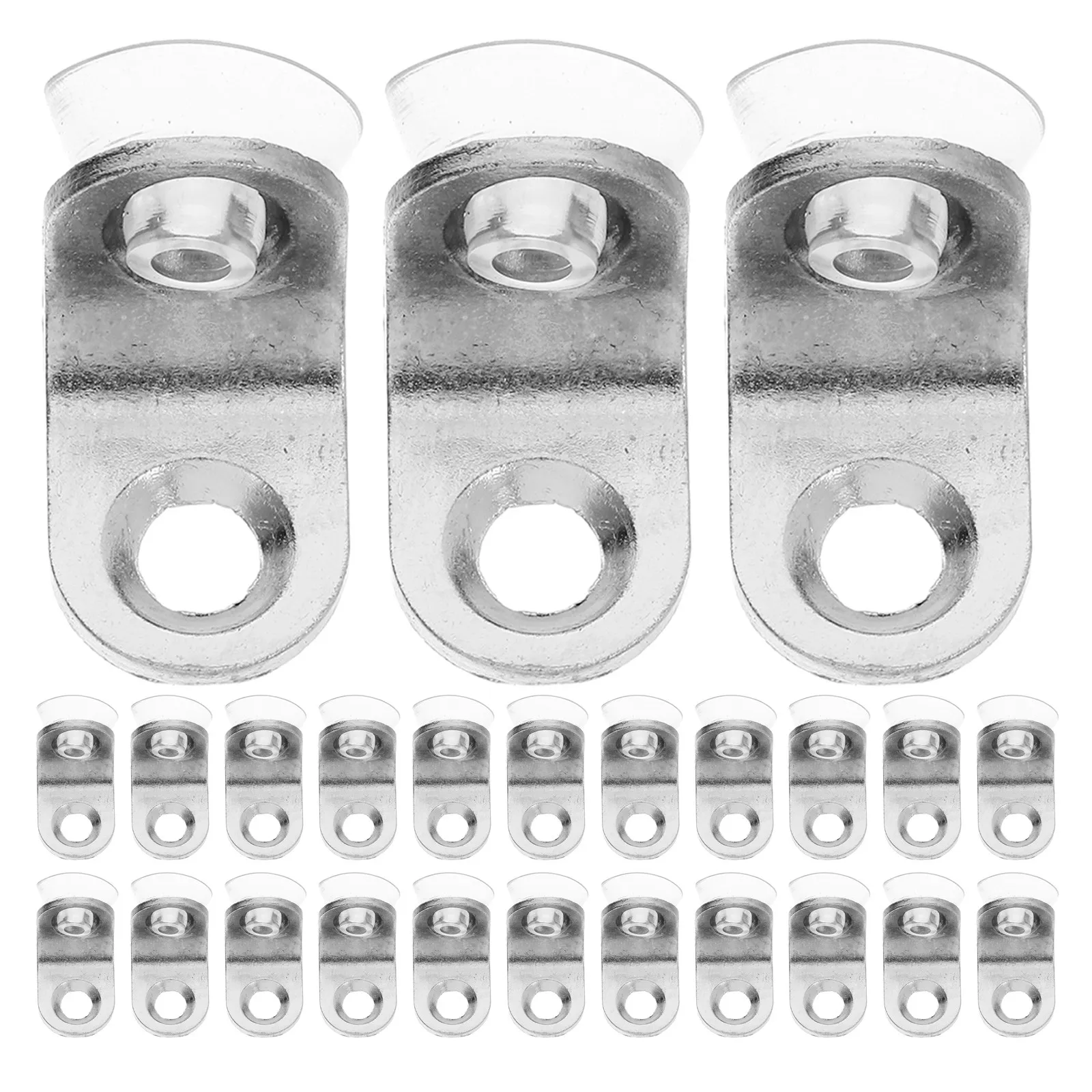 36Pcs Suction Cup Floating Shelf Brackets Right Angle Shelf Support for Glass Wooden Shelves Corner Brace Holder Strong Fixing