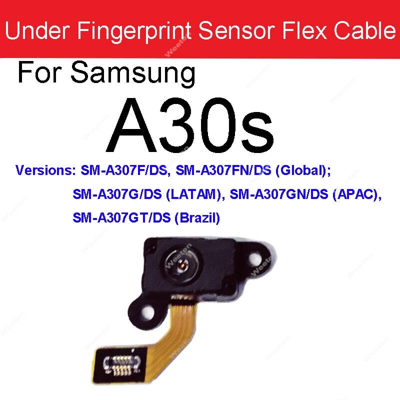 For Samsung A30S A31 A41 A50 A51 A70 A70S A71 A90 A80 5G Home Button Touch Fingerprint Under Touching FingerPrint Sensor Flex