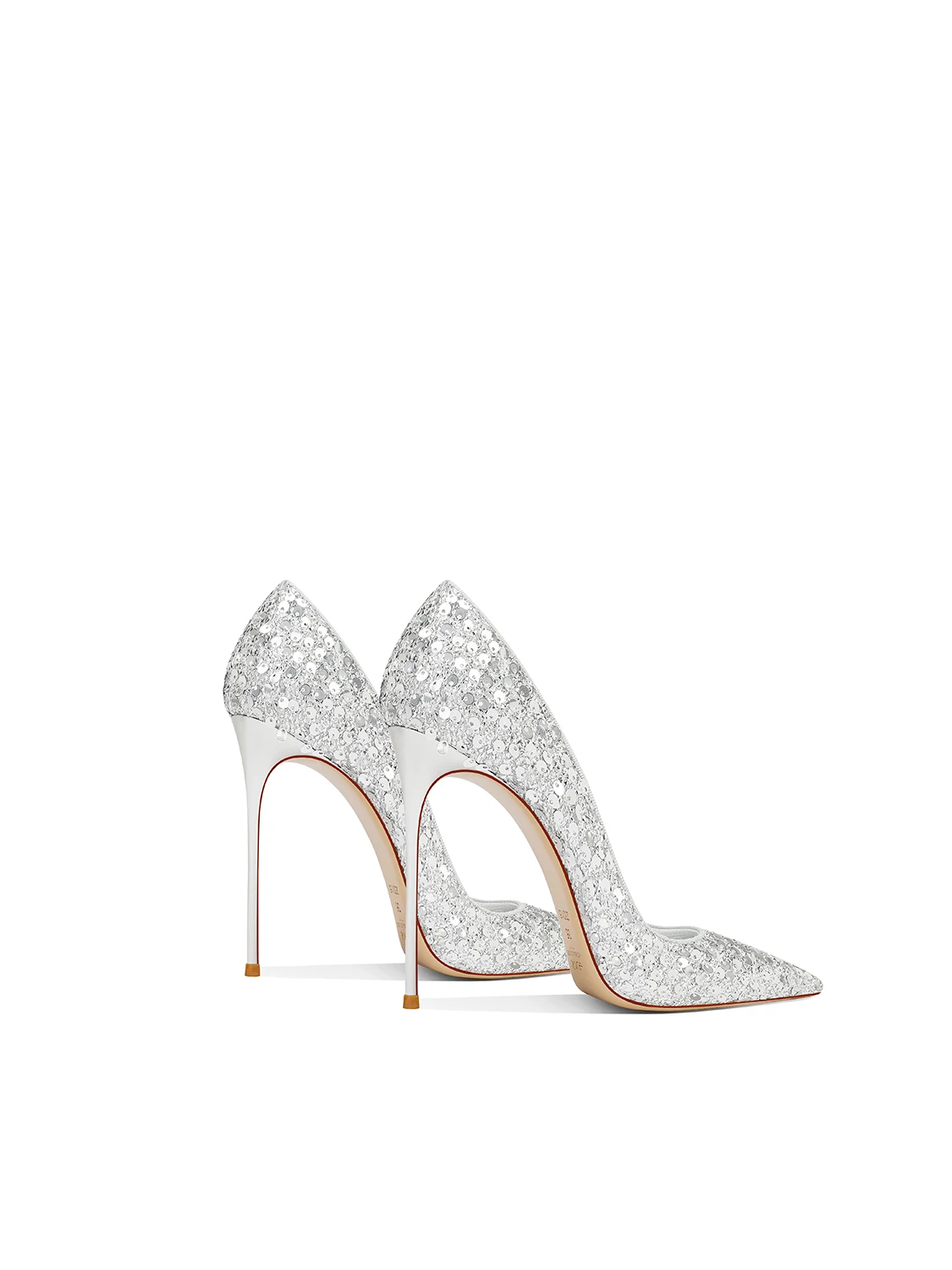 Silver Sequined High Heels Women's Pointed Heels 2025 Spring New Models