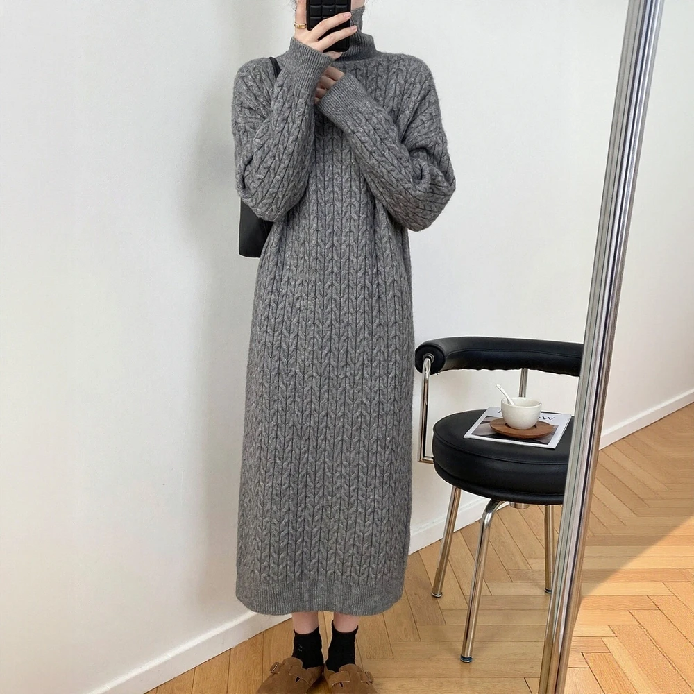 

Business Commute Style Long Sleeve Round Neck Sweater Fitted Design Straight Tube Sleeves No Decoration Required