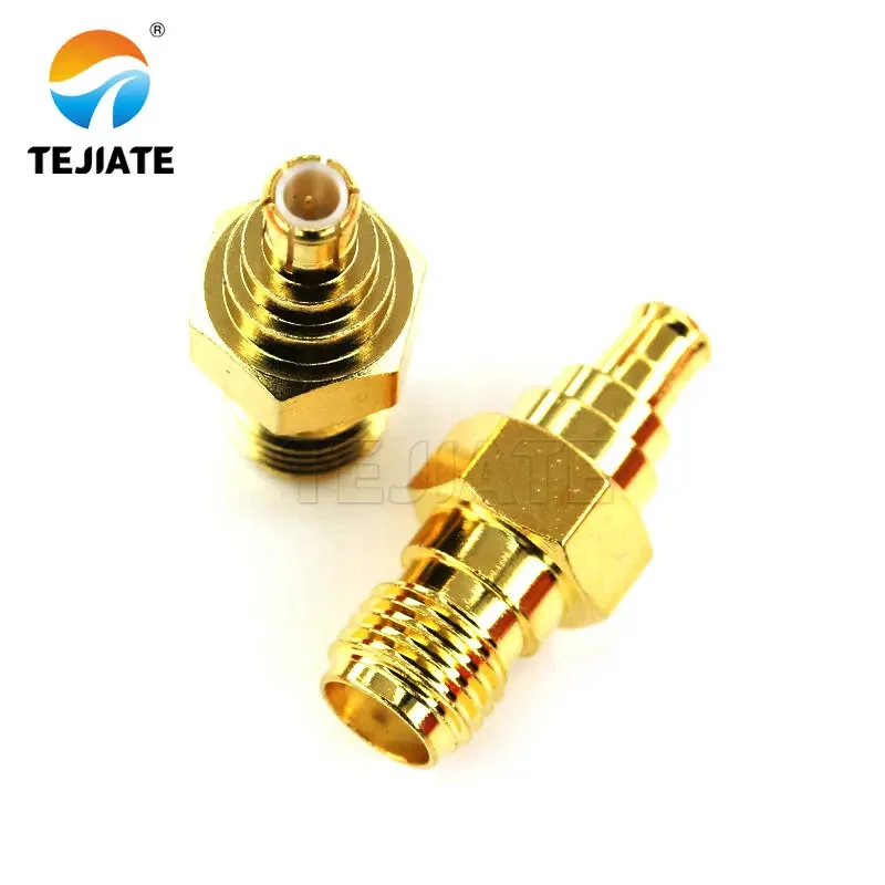 2PCS RF Adapter Connector SMA-K Female to MCX-J Male Adaptor for Wireless Antenna