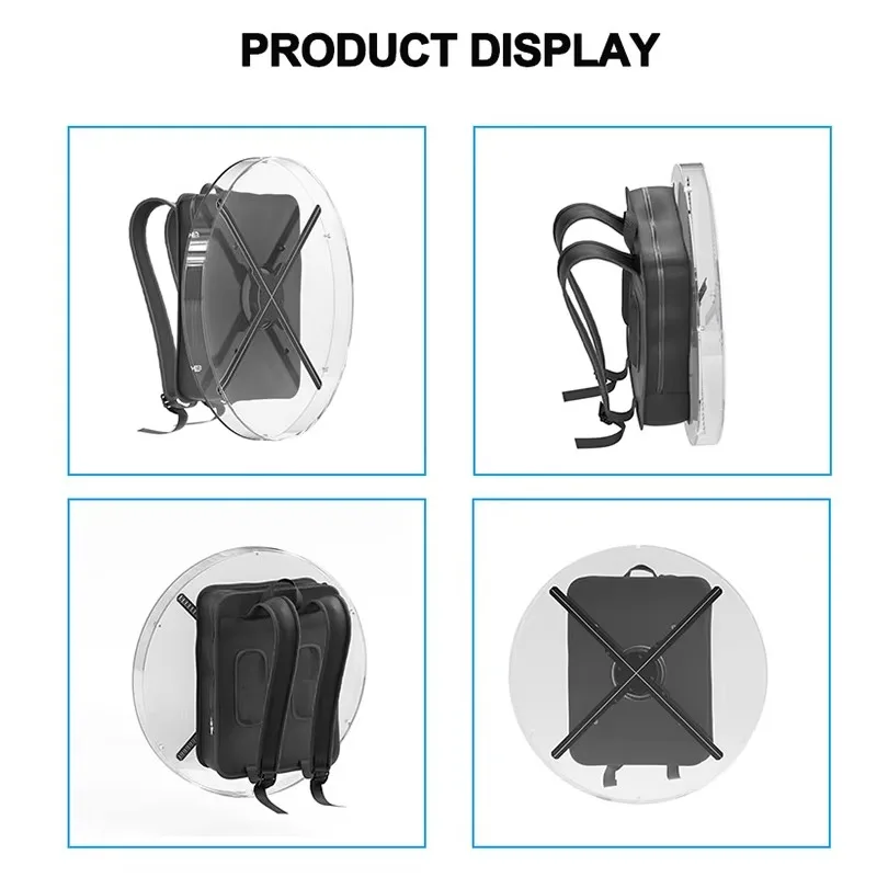 Wireless Control   Portable Light Emitting Diode 45cm 3D Holographic Fan Backpack Advertising Display Board