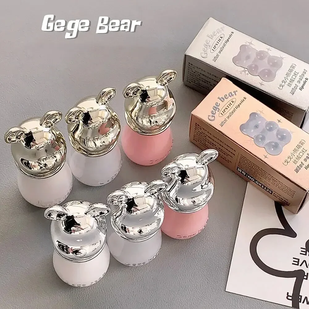 Velvet Matte galvanisierter Bären-Lippenstift, langlebiger, lichtbeständiger Lippenschlamm