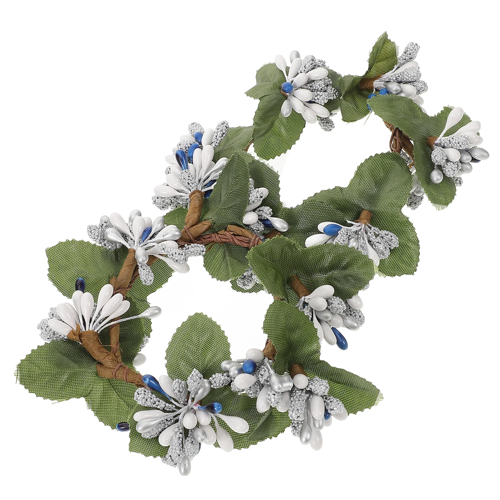 

2pcs Simulated Ring Decor Christmas Wreaths Door Wall Hanging Wreath Party Supplies Holiday Candles Wreath Artificial