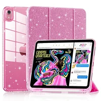 Funda para iPad (A19) 12.ª Generación 11'' 2026, iPad (A16) 11.ª Generación 2025, iPad 10 10.9, Parte Trasera Transparente Brillante con Soporte para Lápiz