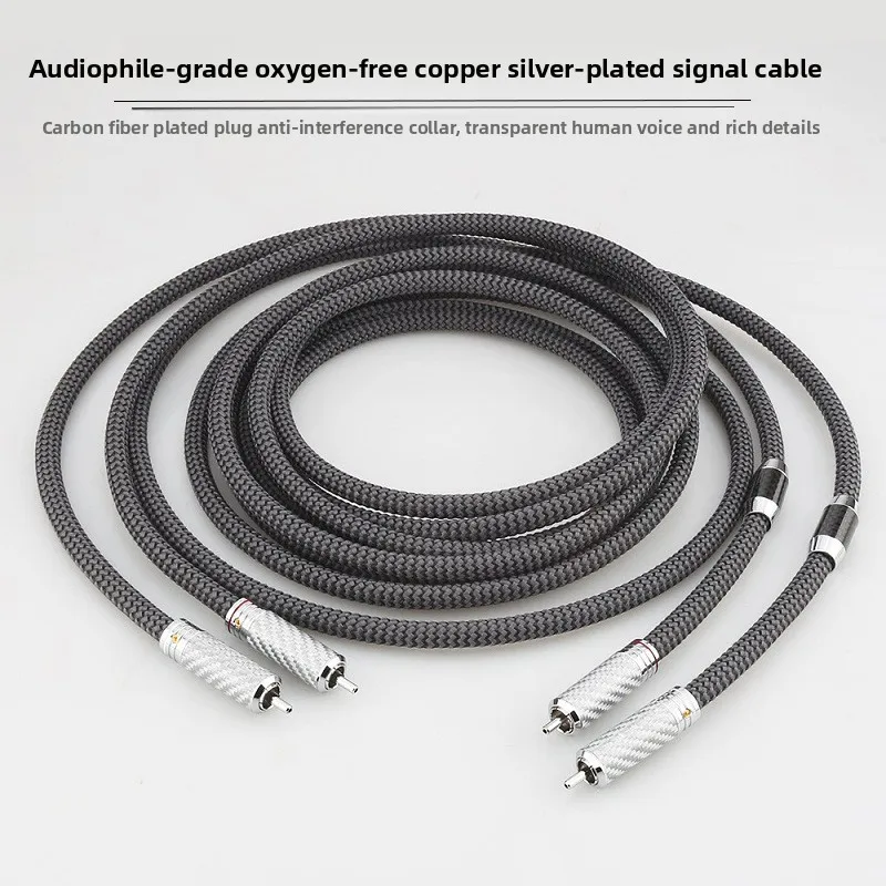 

Aouyade Fever OFC посеребренный сигнальный кабель от двух до двух 2RCA, аудиоусилитель с защитой от помех, CD, аудиокабель желчного пузыря