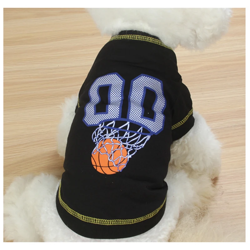 Soft Blank Dog Shirt Clothes Custom Dog Baseball Jersey with Number for Small Pet Dogs Spring Summer Dog Shirts New Designer