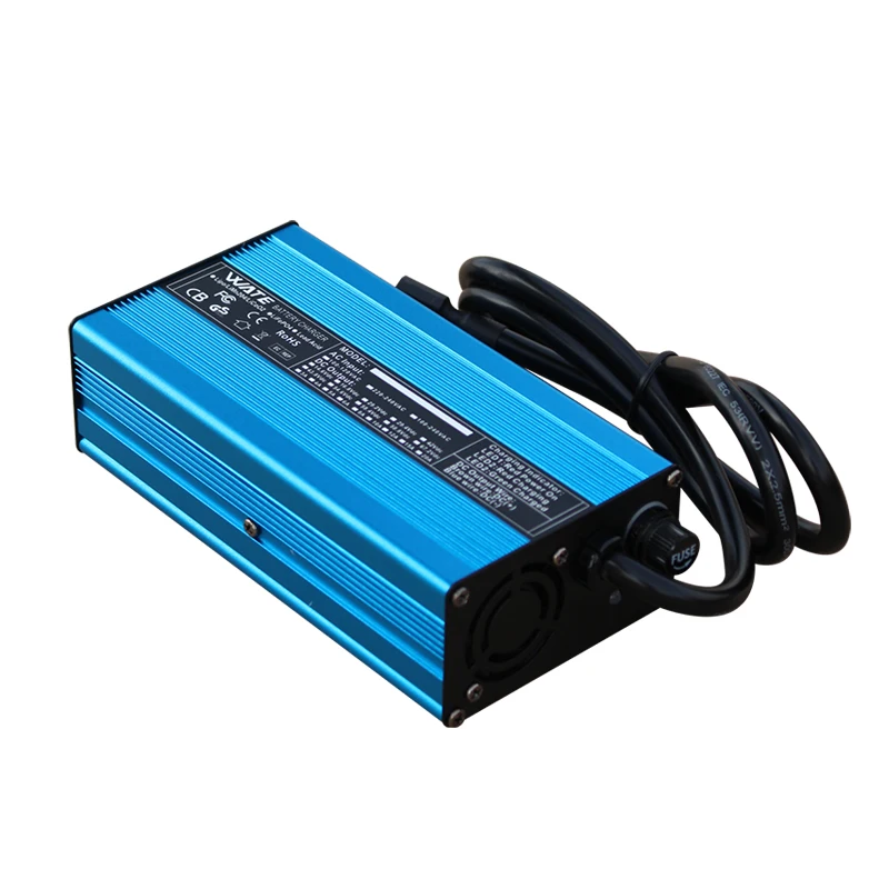 شاحن 14.6 فولت 25 أمبير مع غلاف ألومنيوم ذكي مناسب لشحن بطارية LiFePO4 4S 12.8 فولت 12 فولت