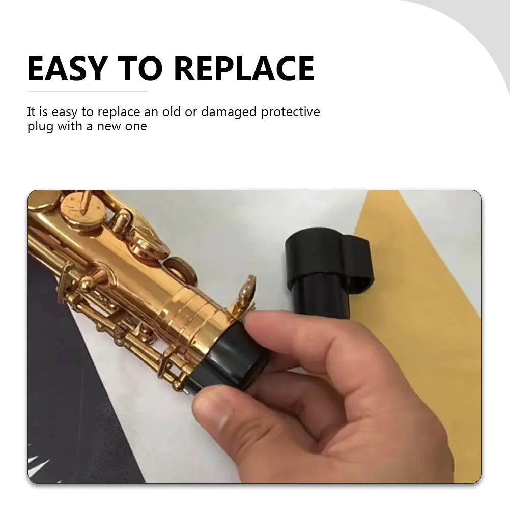 

Plug Saxophone Protection Accessories Delicate Alto Mouthpiece Protective Cap Exquisite Black B-flat Midrange Plastic