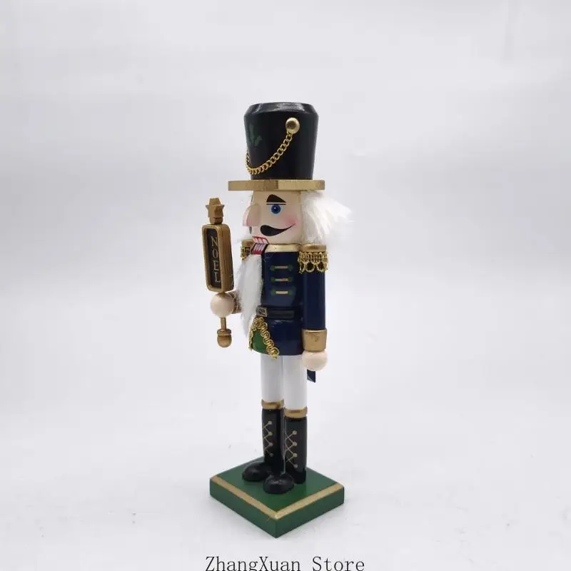 Weihnachts-Nussknacker-Figur, Holzsoldat, Kerzenständer für saisonale Tischdekoration, 3 x – Detail 9