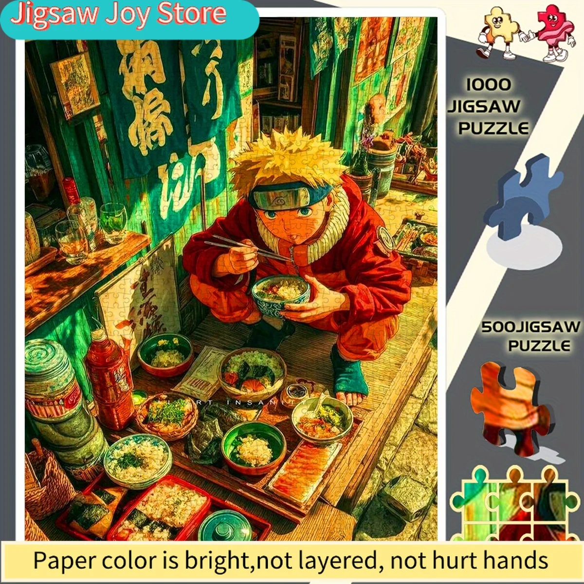 

Puzzle, Paper Jigsaw Puzzle, DIY Puzzle, Puzzle, Large Puzzle, Naruto Anime Japanese Restaurant Food Enjoyment Suitable for (R