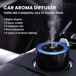 Car aroma diffuser/car humidifier/aromatic car air freshener/rechargeable essential oil diffuser/car aromatherapy machine/black