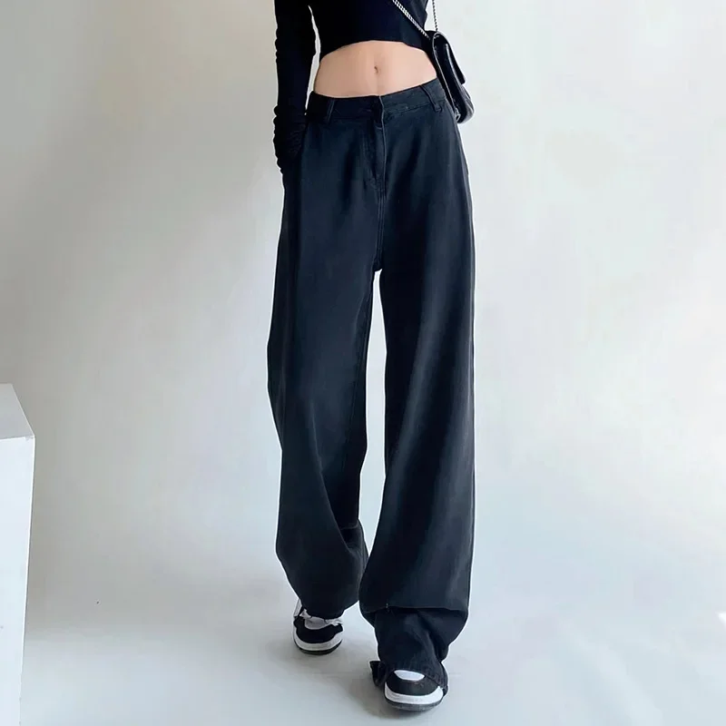 

Women Suit Pants Spring Office Lady Long Trousers 2023 New Autumn Solid Loose High Waist Pant Vestodo Female Pants