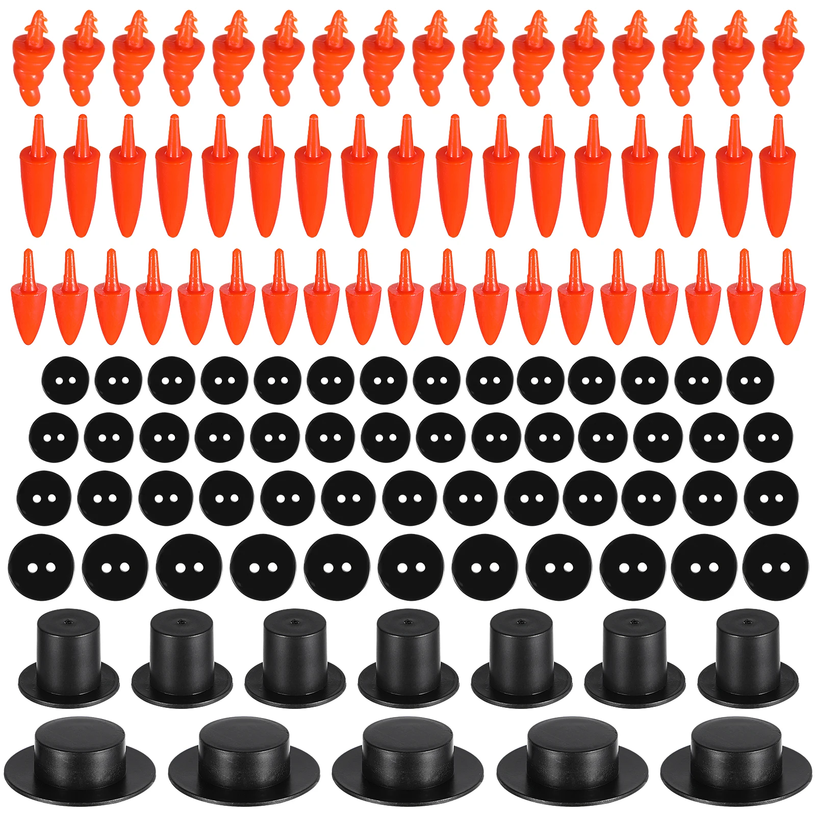 

320Pcs Christmas Snowman Accessories Kit DIY Snowman Decorations Reusable Winter Craft Set for Holiday Cards and Photo Frames