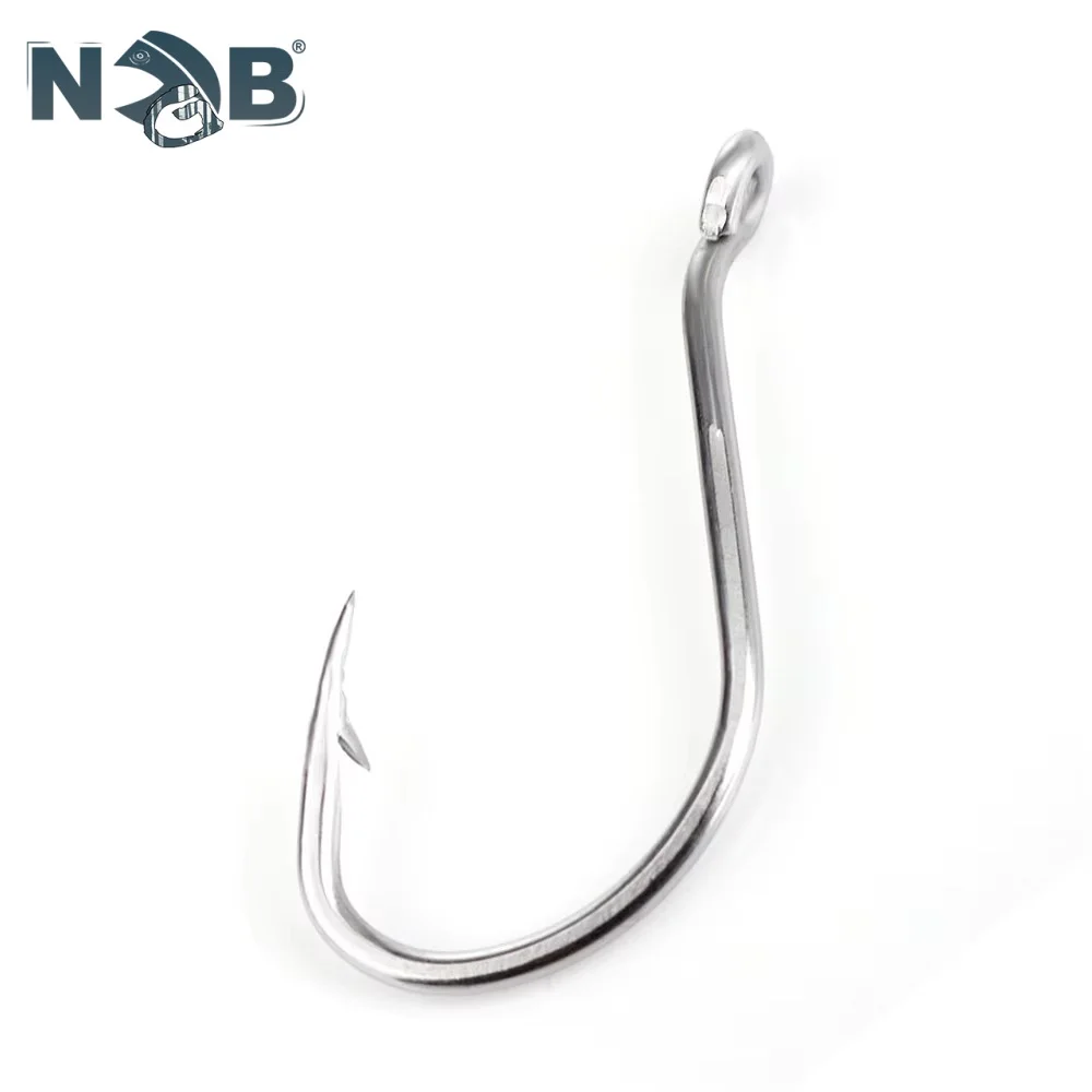 NGB 92553SS 25-50PCS Stainless Iron Fishing Hook Ringed 5/0#-5# Barbed Sharp OCTOPUS Fishhook Baitholder Fishing