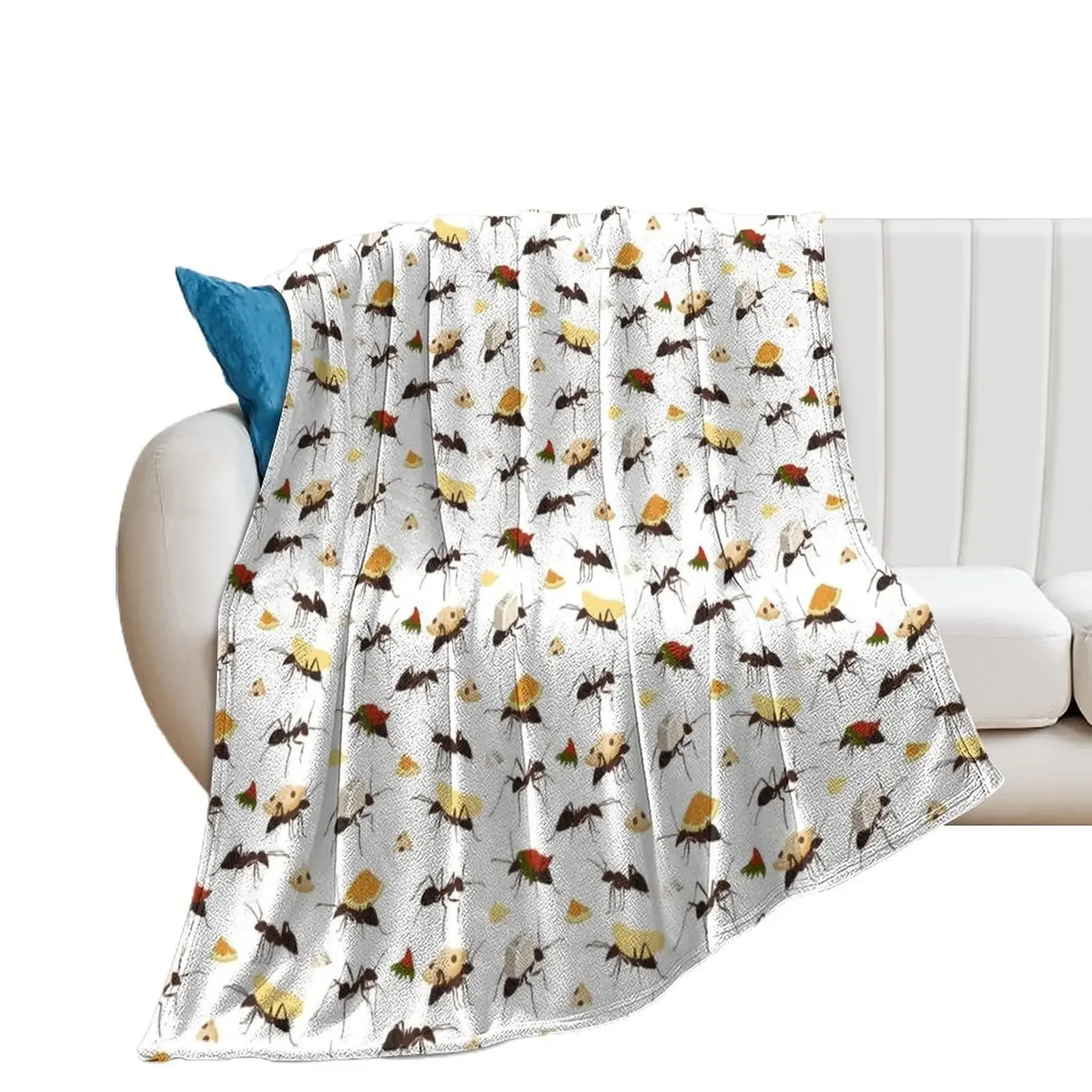 

Ants Carrying Snacks Throw Blanket Thermals For Travel Blankets For Baby For Decorative Sofa Luxury Throw Blankets
