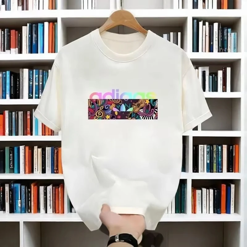 

Summer New Fashion Brand Short-sleeved 2025T Shirt with Loose Printing Men's and Women's Casual Street Versatile Top