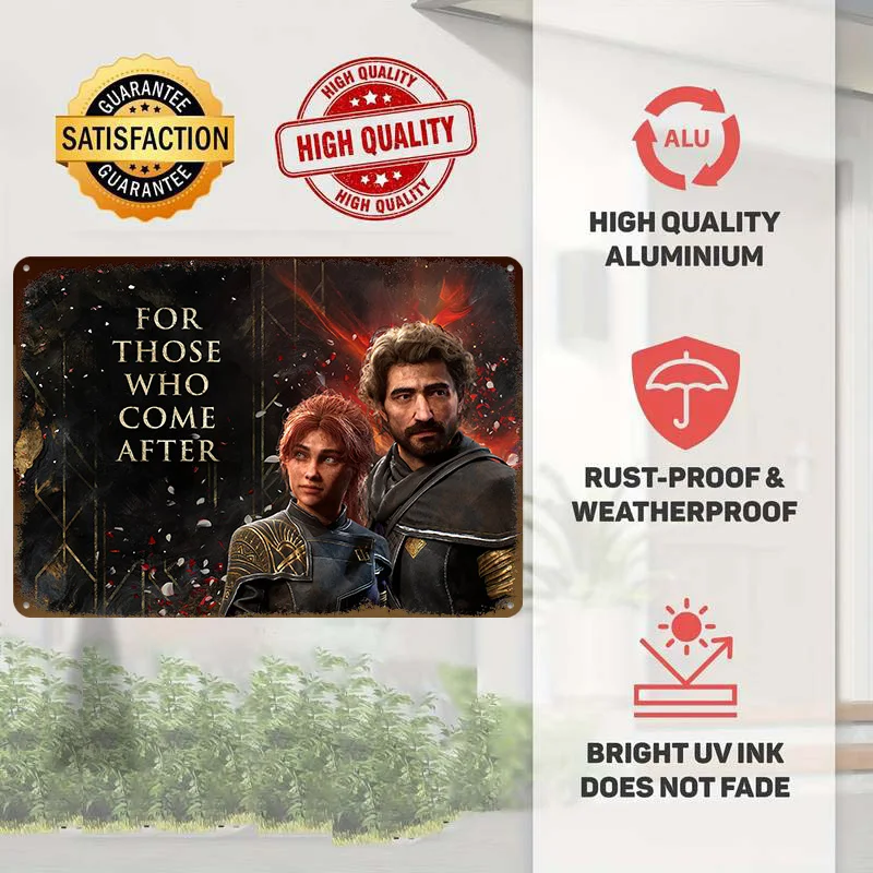 For Those Who Come After Metal Poster Customized Wall Art Retro Vintage Tinplate Signs for Bathroom Decor Room Custom Plate Home