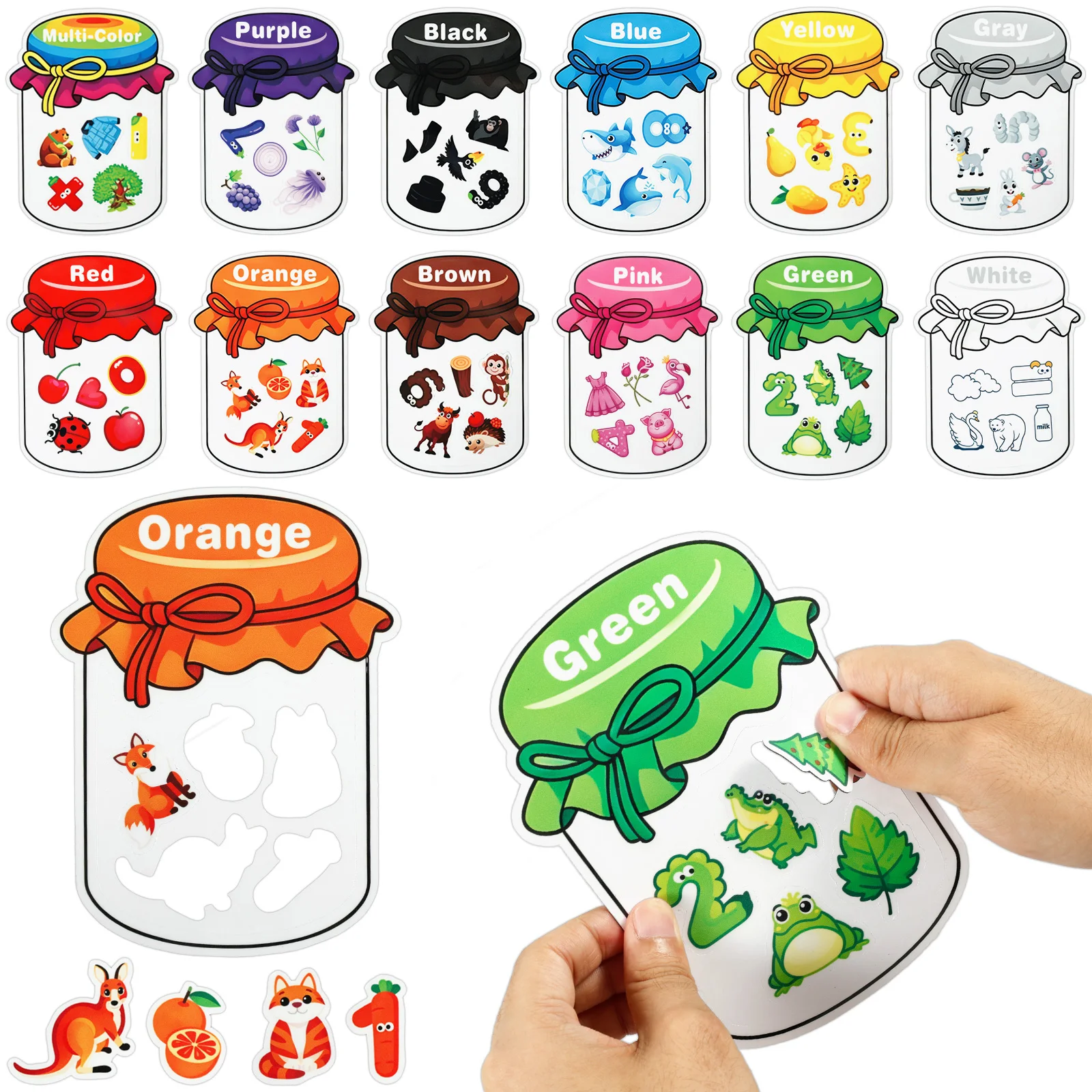 12Pcs Magnetic Color Sorting Toys Magnets Educational Refrigerator Whiteboard for Magnets Learning Colors Preschool Circle Time