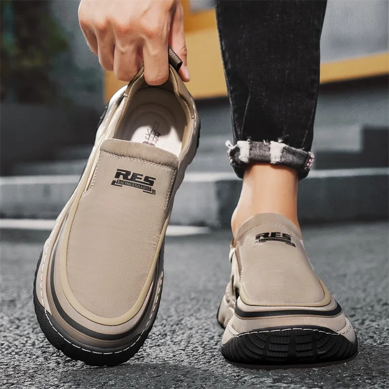 أحذية رياضية رجالية مريحة بنعل ناعم مانعة للانزلاق أحذية بدون كعب خفيفة الوزن قابلة للتنفس أحذية كاجوال شبكية 2025 كروسسوفكي موسكي #4