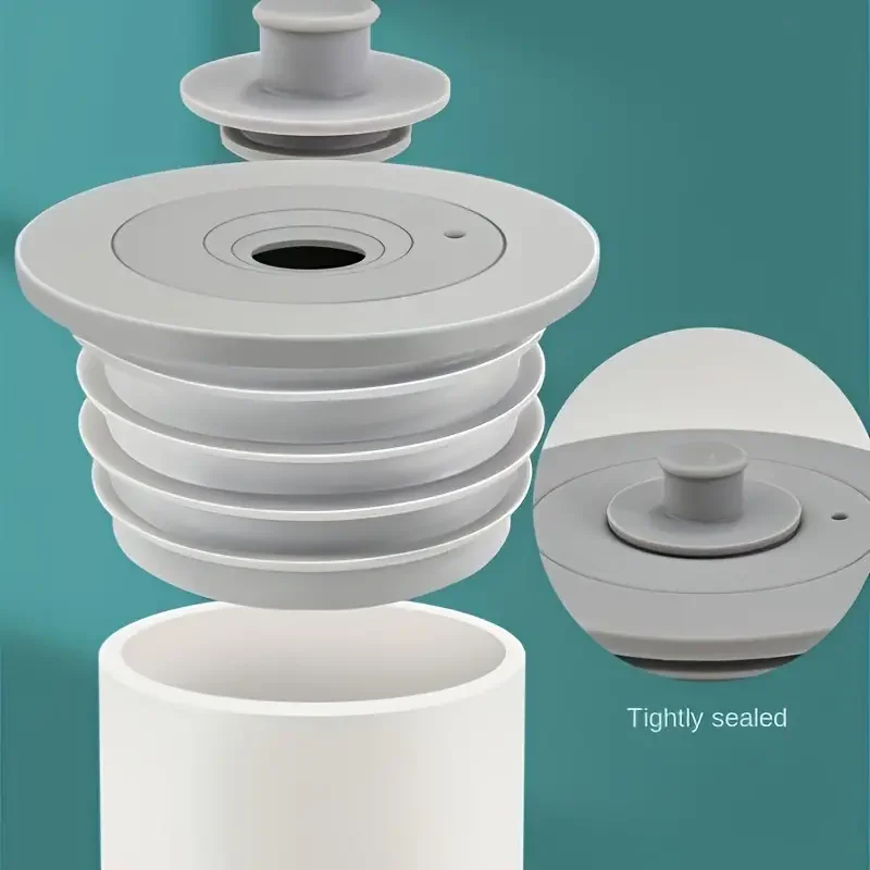 1PC Anti-backflow Odor Prevention Device For Sewer Pipes Kitchen Sinks Washing Machines Silicone Sealing Ring Drain Plug