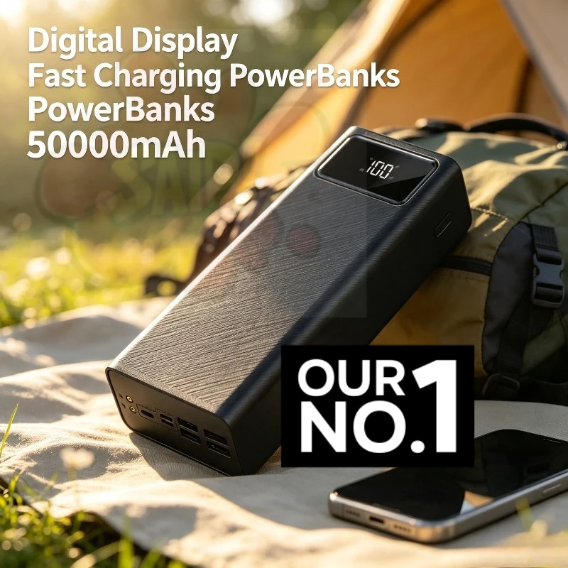 Power Bank Digital Display Fast Charging PowerBanks 30000mAh 40000mAh 50000mAh Battery Pack for iPhone Samsung Huawei Xiaomi