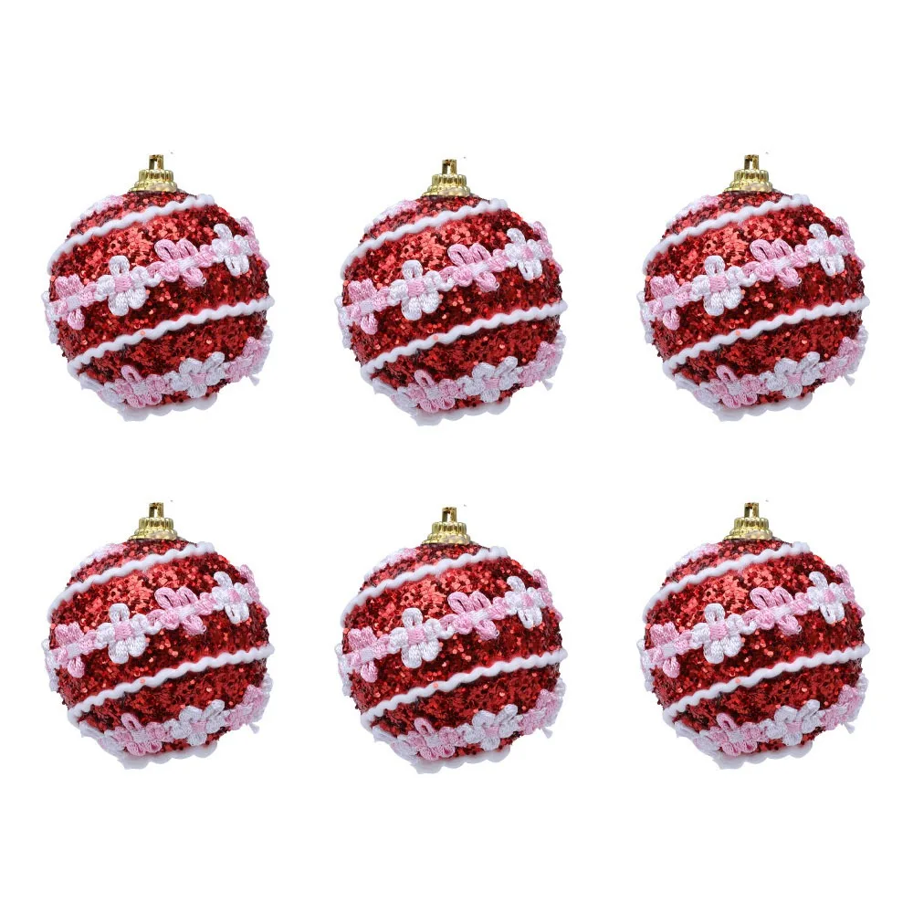 

6CM Foam Christmas Balls Colorful Red White Christmas Balls Pendant Decorative Reusable Christmas Tree Pendant Indoor Outdoor