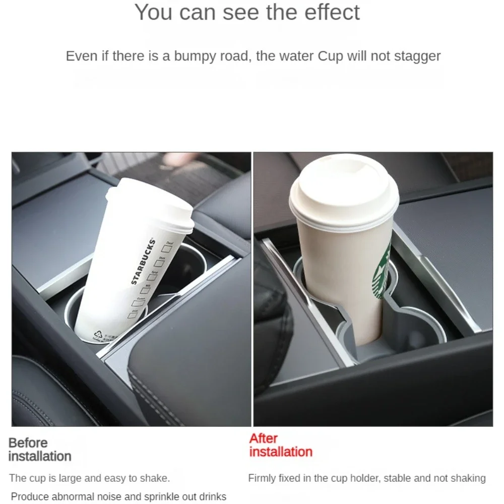 For Tesla Model 3 Highland 2024 Interior Accessories Water Cup Holder Limiter Car Center Control Cup Slot Silicone TPE Model3