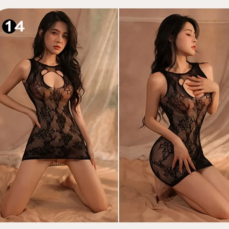 Hot Sexy Bodystocking Open Crotch Fetish Porno Sexi Women Crochless Teddy Lingerie Bodysuit Sexy Erotic Underwear Baby Doll