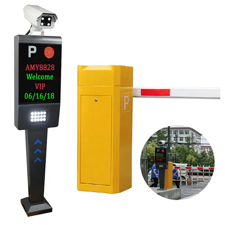 Parking Barrier with LPR Camera License Plate Recognition Camera Machine