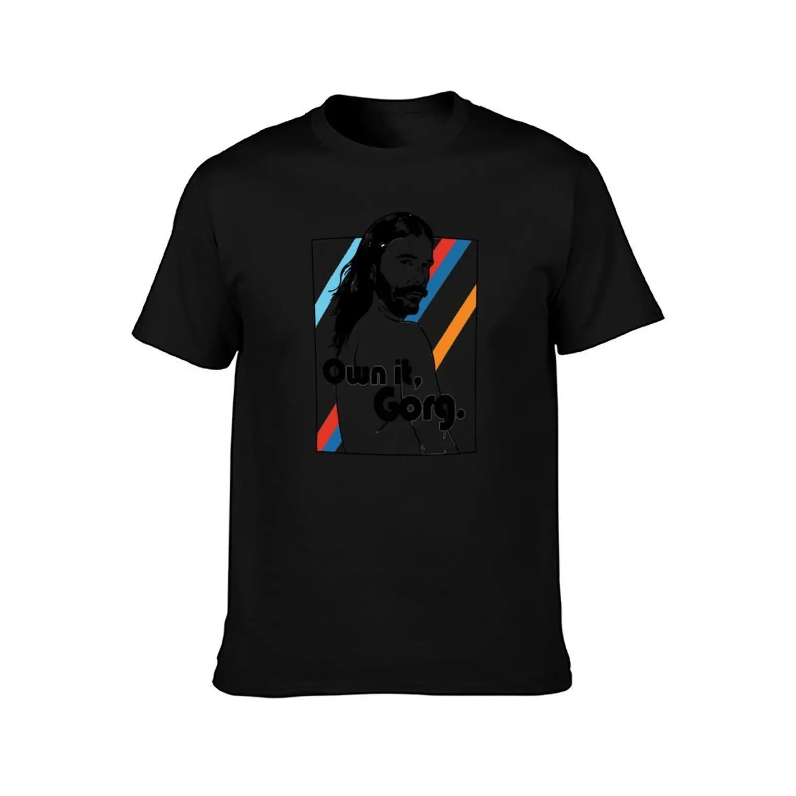 Jonathan Van Ness T-Shirt, Summer Casual Cotton Tee, Oversized Streetwear Tops, Vintage Graphic Print, Loose Fit Short Sleeve