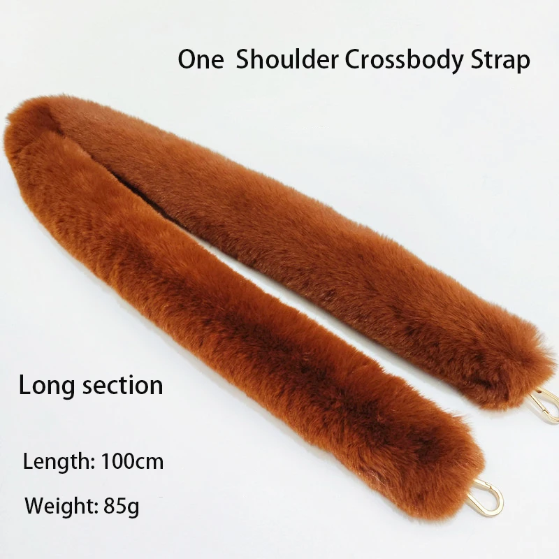 Faux Fur Handle Strap Wallet Accessories Bag Chain Replacement Wallet Shoulder Strap Crossbody Strap Furry Hand Strap