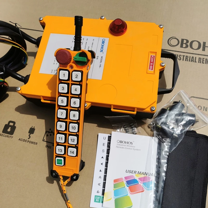 

HS-14S 14 клавиш кран подъемный кран радиоуправление промышленный беспроводной контроллер 1 передатчик + 1 приемник