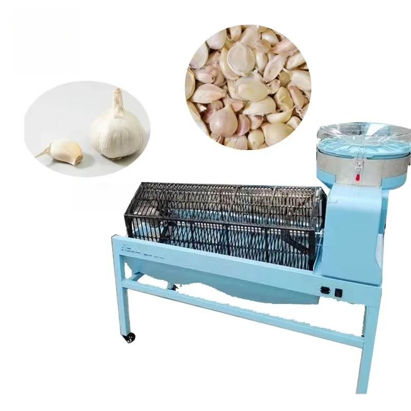 FOODLINE Compact Dry Garlic Peeling Machine Small Floor Space Movable Casters Farm Startup Processing Gear
