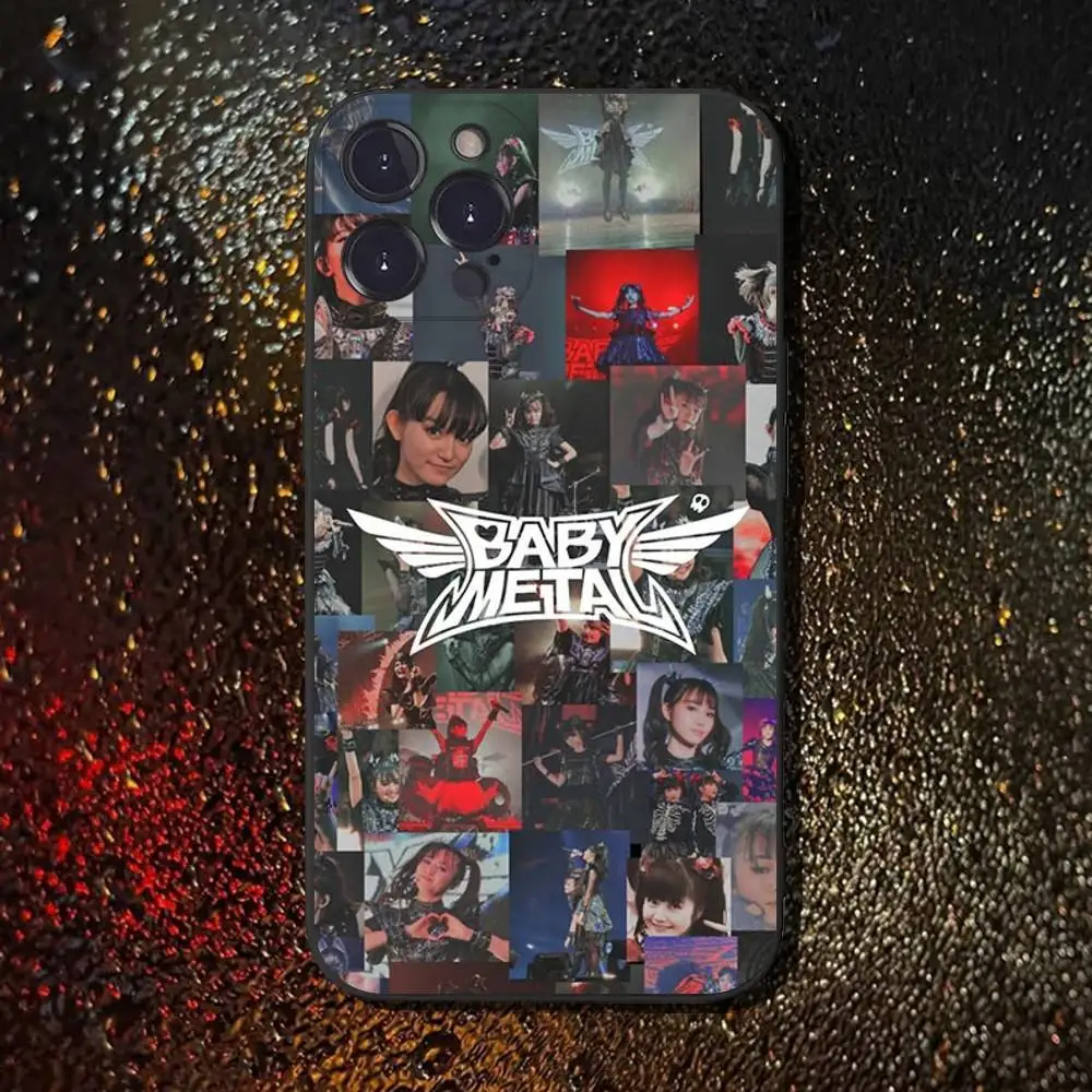 B-BABYMETAL Rock Band Phone Case For iPhone 16,15,14,13,12,11 Plus,Pro Max,XS,X,XR,SE,Mini,8,7,Soft Silicone Black Cover