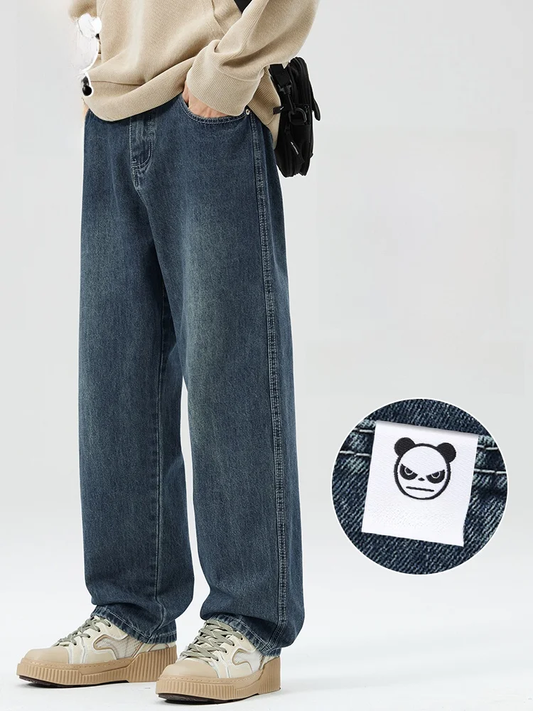 

Мужские джинсы HiPanda в американском винтажном стиле, свободные, прямого кроя, весна-лето, из денима, молодежные, модные, износостойкие, прямые брюки-трубы