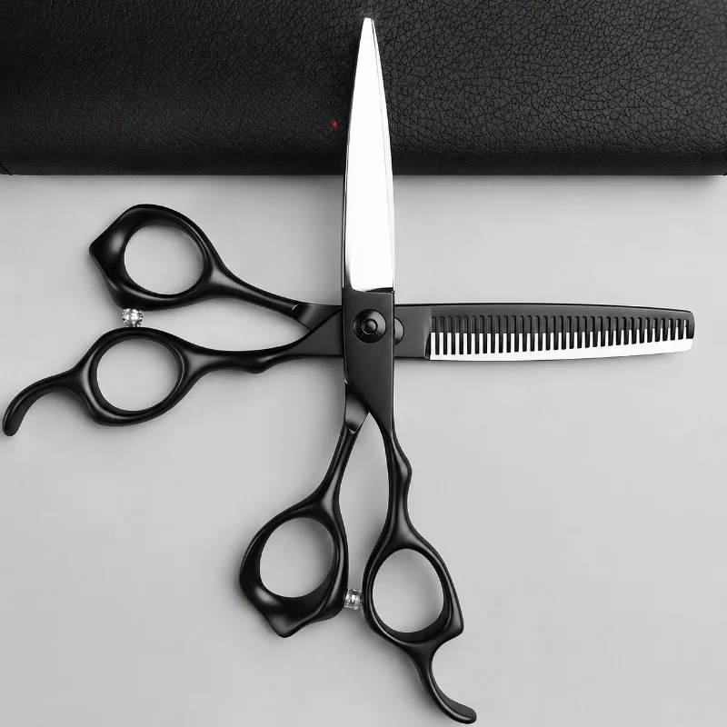 Professional 6 Inch Hair Cutting Scissors Set, Stainless Steel Sharp Cutting & Thinning Shears, Barber Hairdressing Styling Tool