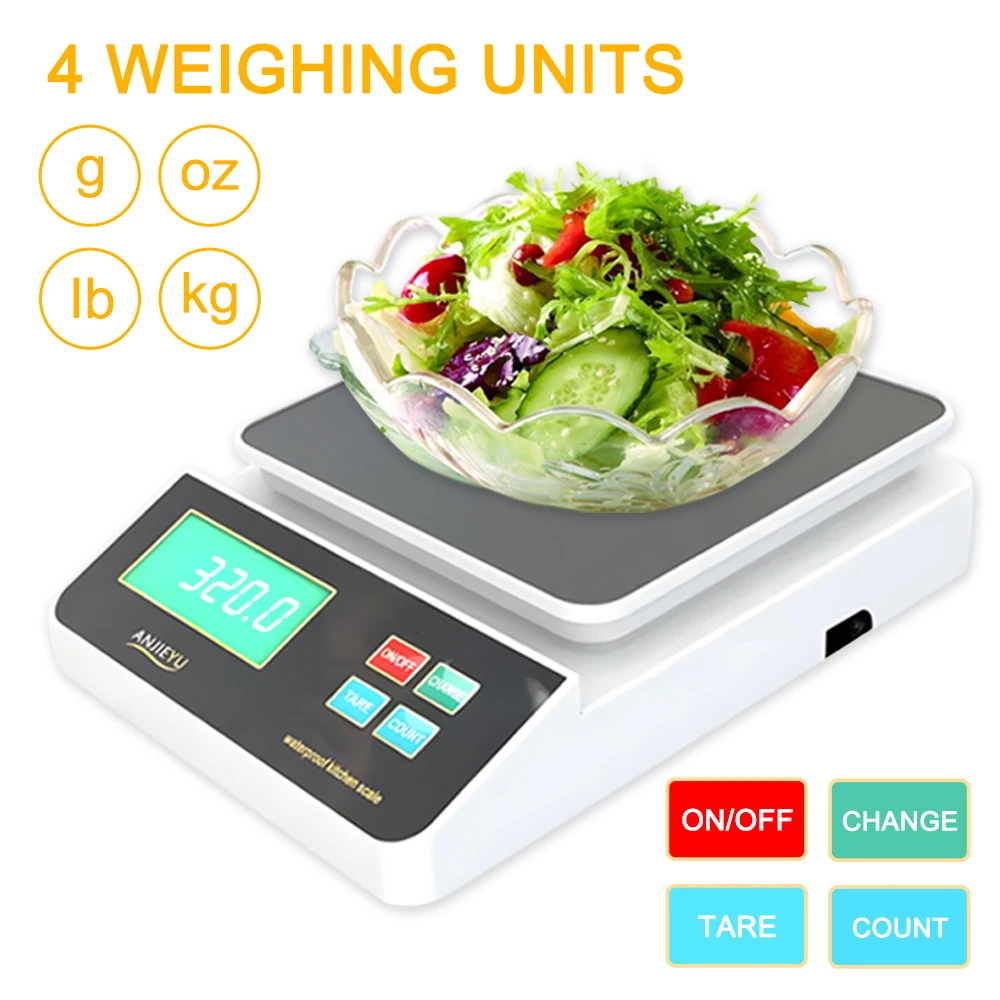 6kg/0.5g Electronic Scale Precision Kitchen Scale Gram Scale Fully Waterproof Stainless Steel Measuring And Weighing Baking Tool