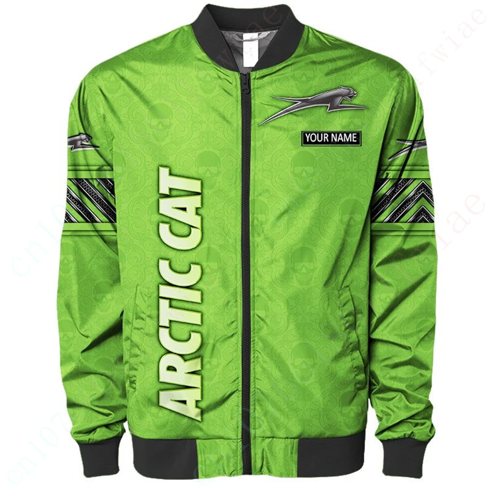 Arctic Cat Bomber Jacket Techwear Baseball Uniform Windbreaker Jackets For Men's Clothing Thick Coats Harajuku Parkas 3D Jacket