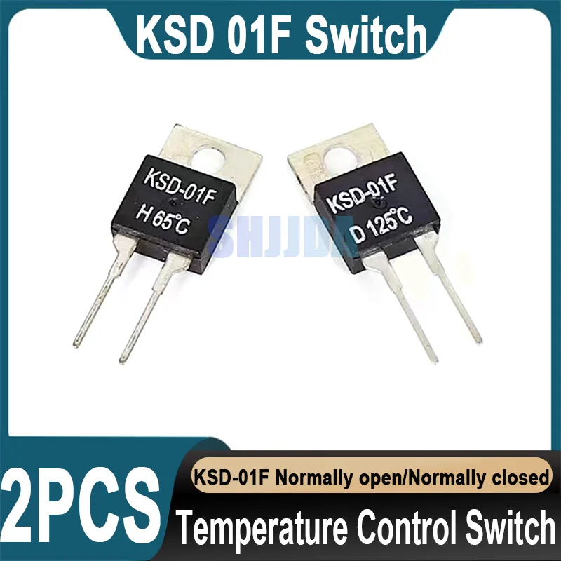 مفتاح درجة الحرارة KSD 01F ، 40C ، 45C ، 50C ، 55C ، 60C ، 65C ، 70C ، 75C ، 80C ، 85C ، 90C ، 95C ، 100C ، 105C ، 110C-135C ، 2
