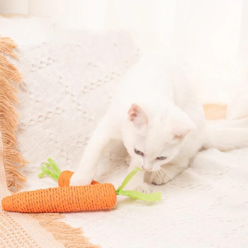 Cat Toys Sound Carrot Cuddle Cat Stick Since Fun Fun Cat Teething Stick Anti-bite Cat Scratch Board Pet Supplies