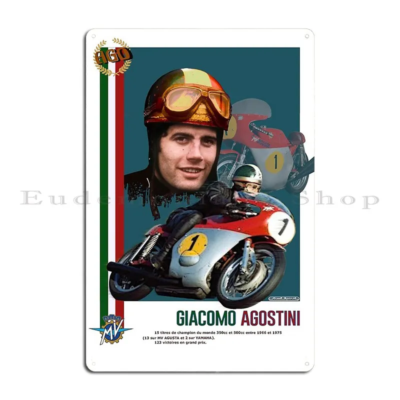 Mv Agusta Agostini Metal Plaque Designing Garage Plaques Wall Decor Cinema Cinema Tin Sign Poster