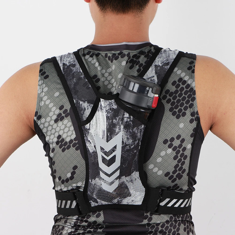 حقيبة ظهر عاكسة للجري، حقيبة ظهر شبكية قابلة للتنفس، خفيفة الوزن ومرنة للنساء والرجال، سعة كبيرة للركض واللياقة البدنية