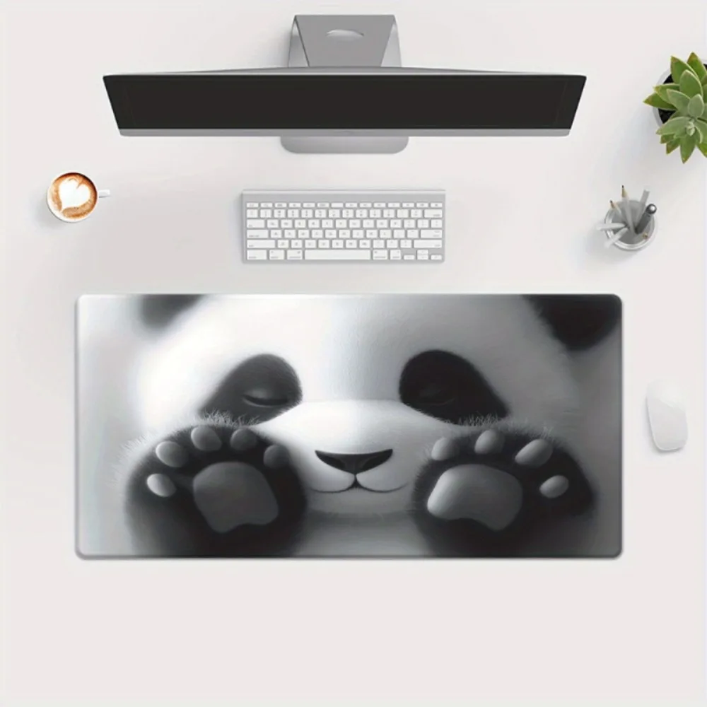

Коврик для мыши с дизайном лапы панды, милый реалистичный нескользящий коврик для стола, аксессуары для офисной компьютерной клавиатуры, очаровательный коврик с изображением панды