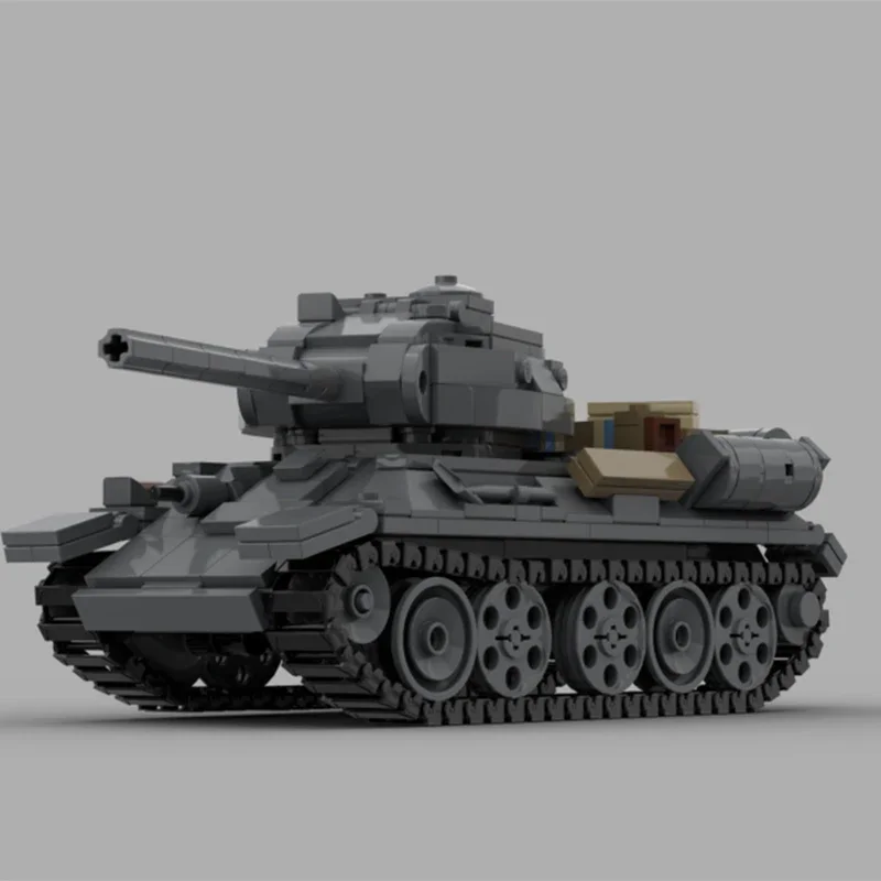 

539pcs MOC T34/85 Soviet Medium Tank Building Blocks Festival Gift Educational Asy-to-Start Beginner Friendly Kit