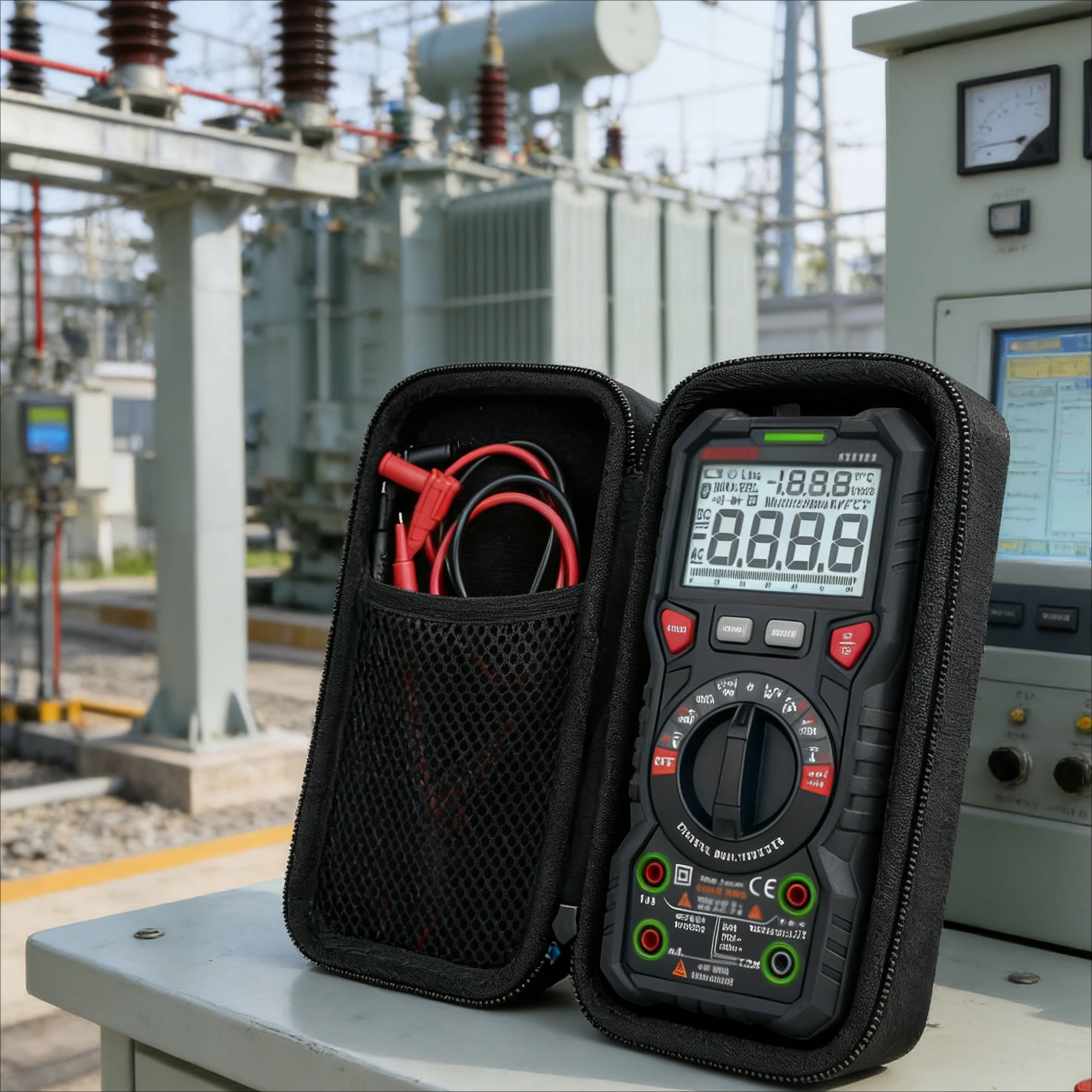 

Цифровой мультиметр TRMS 66, счетный вольтметр, автоматический диапазон (только сумка), жесткий дорожный футляр для хранения, подходит для KAIWEETS