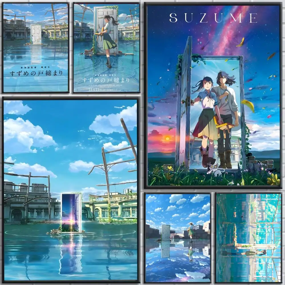 S-suzume No TojimariS Poster Art Painting Poster With Prints Home Bedroom Living Room Decoration